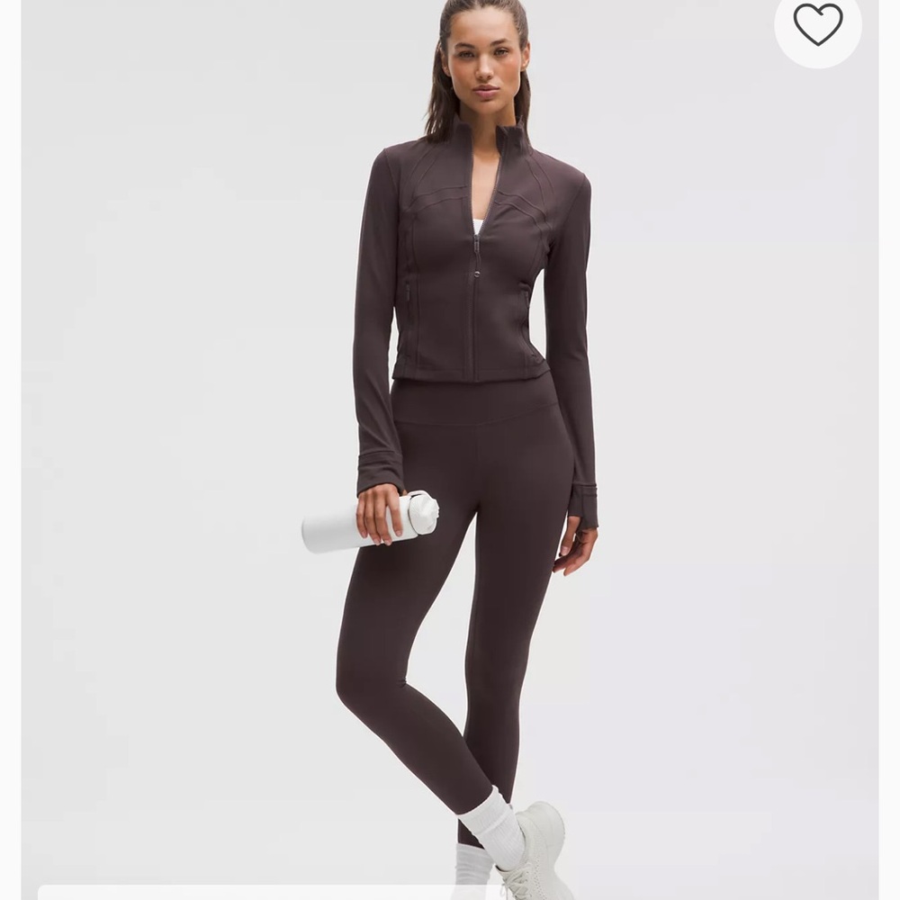 Lululemon Define Cropped Jacket Nulu & Wunder Train HR 25” leggings set
